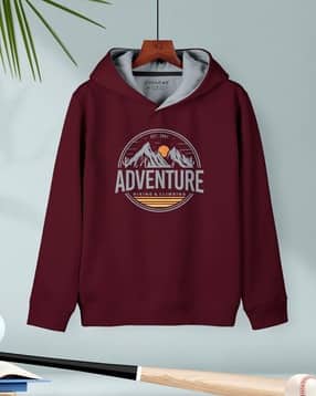 hellcat Boys Typographic Print Regular Fit Hooded T-Shirt-picture-23