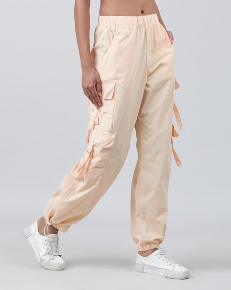 Buy Peach Trousers & Pants for Women by BENE KLEED Online