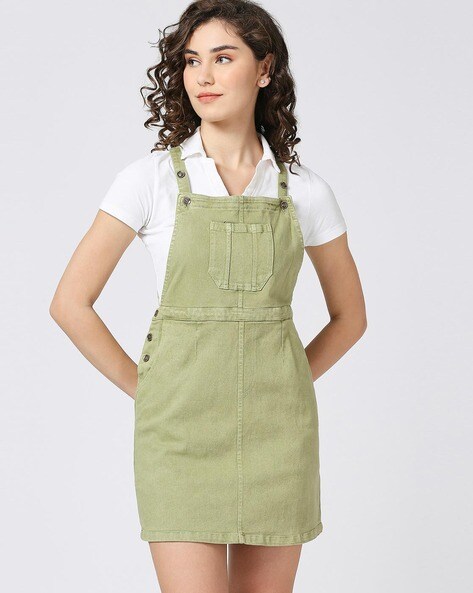 Green dungaree clearance dress