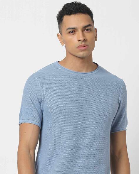 Men Slim Fit Crew-Neck T-Shirt