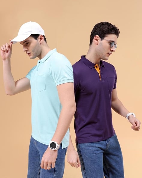 Men Pack of Regular Fit Polo T-Shirt