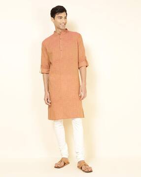 fabindia Men Geometric Print Relaxed Fit Kurta-picture-22