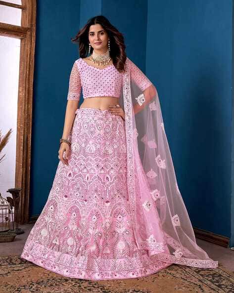 Embroidery Lehenga Choli Set with Dupatta