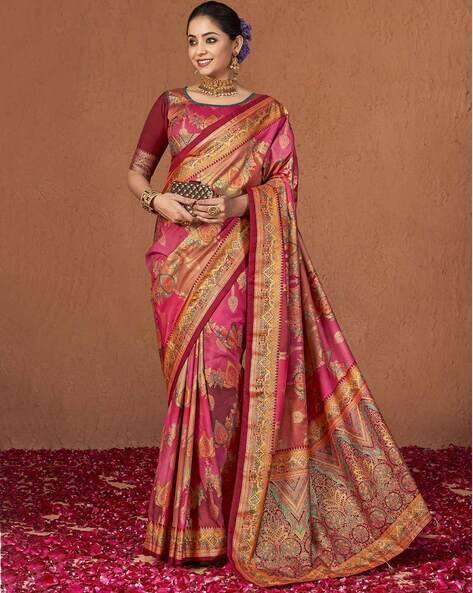 SATRANI Women Floral Print Art Silk Saree