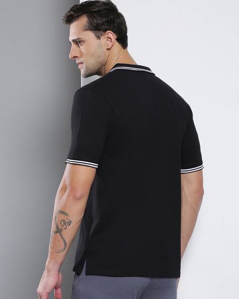 black polo slim fit t shirt