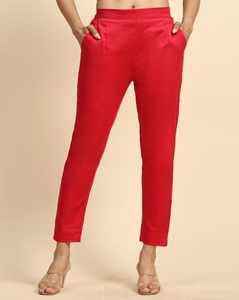 Buy Red Pants for Women by AJIO Online