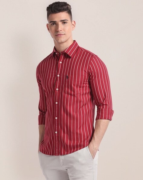 Men Striped Tailored Fit Shirt