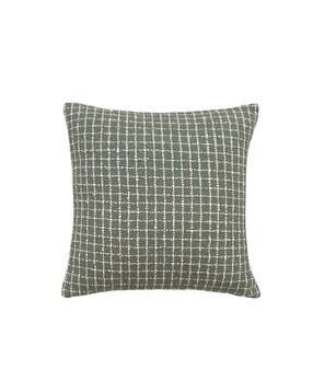 altrove Checked Square Shaped Cushion with Zip-Closure-picture-42