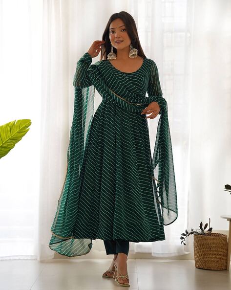 Buy Green Kurta Suit Sets for Women by Prebloom Online