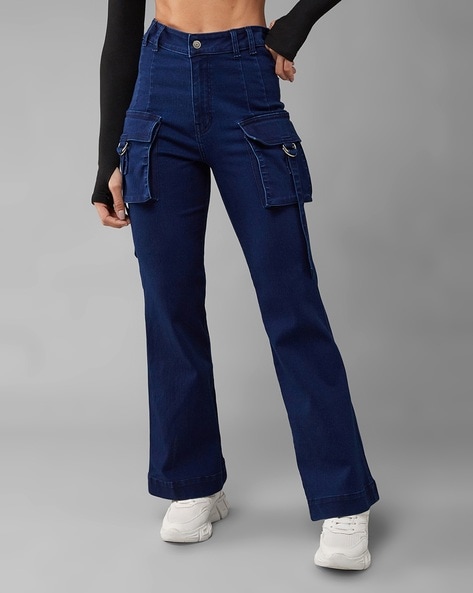 Buy Navy Blue Jeans & Jeggings for Women by Dolce Crudo Online