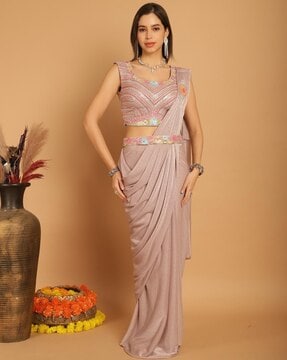 Buy pink Sarees for Women by GRANCY Online