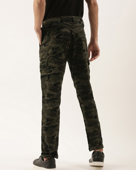 Buy IVOC Multicolor Regular Fit Camo Print Cotton Jogger Pants for