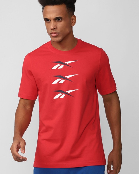 Reebok red t shirt online