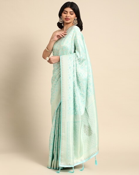 Women Woven Saree with Tasselled Border