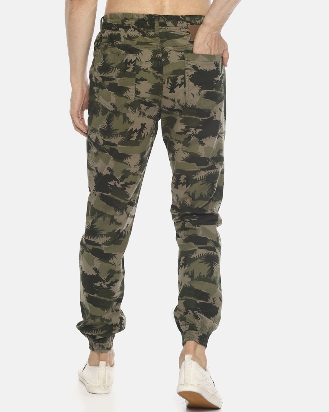 Buy IVOC Multicolor Regular Fit Camo Print Cotton Jogger Pants for