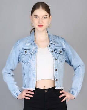 Buy Blue Jackets & Coats for Women by Ribose Chemistry Of Fashion