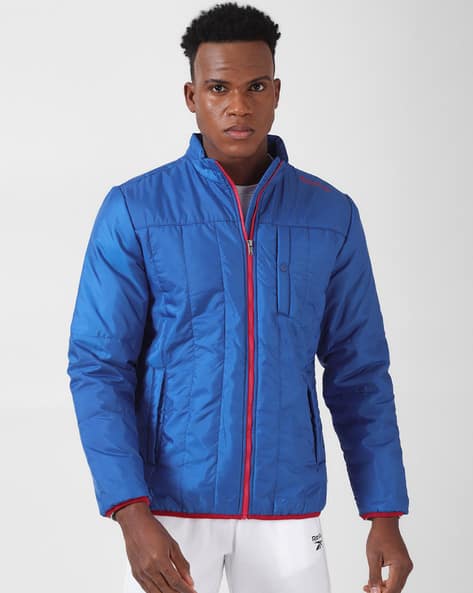 Reebok Men Relaxed Fit Zip-Front Bomber Jacket