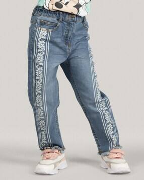 Straight Jeans with Insert Pockets-image-37