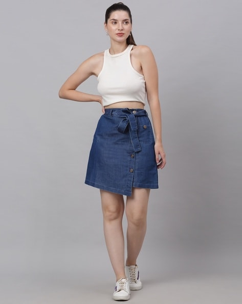 Helena Mid Wash Denim Cargo Mini Skirt – Beginning Boutique US