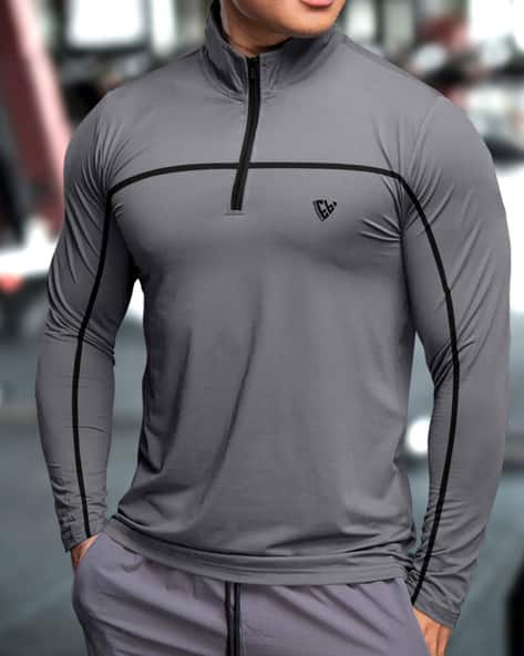 EYEBOGLER Men Regular Fit High-Neck T-Shirt
