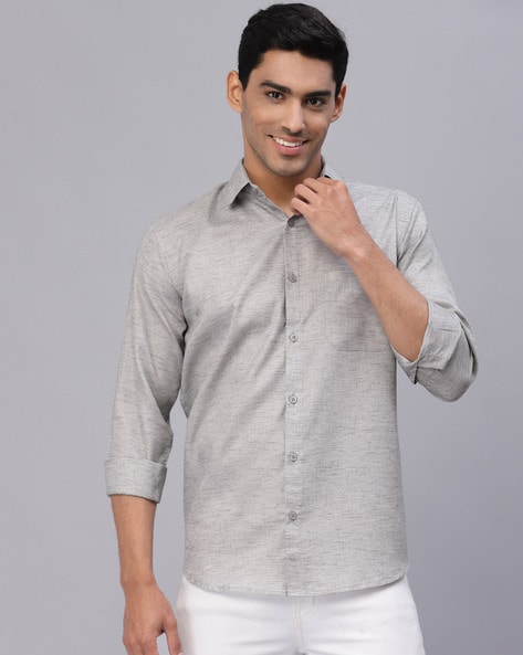 Neudis Heathered Shirt with Patch Pocket