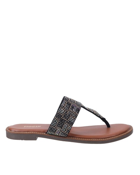 Buy Black Flat Sandals for Women by Mochi Online