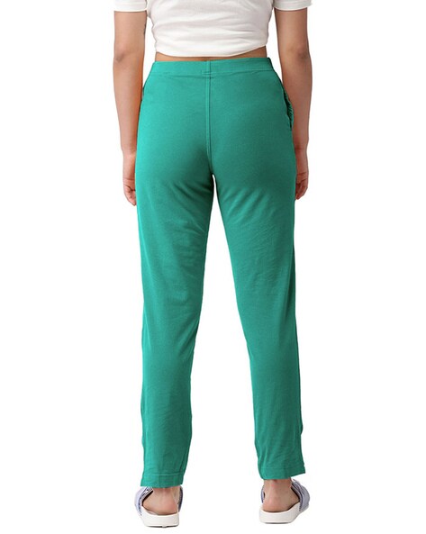 Buy Go Colors Peacock Green Leggings (XL) Online