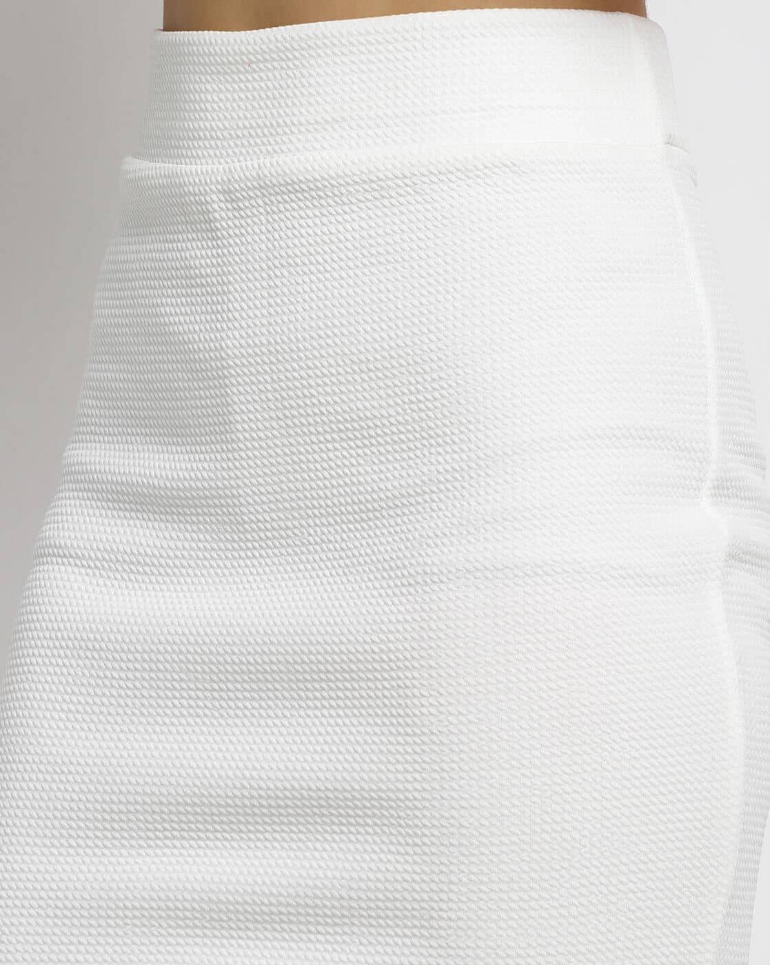 Mini Skirt White Pencil Skirt With Zipper White Zip Up Mini Skirt