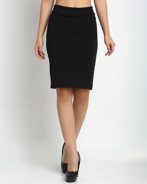 Mid length outlet black skirts