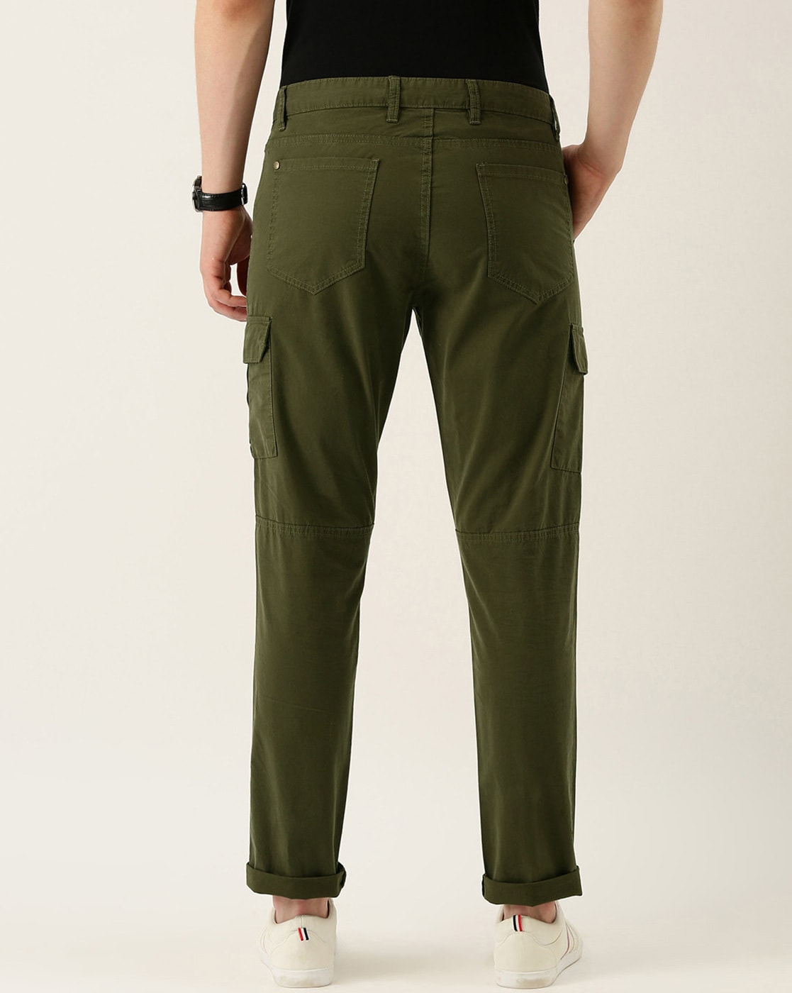 Buy Highlander Olive Green Slim Fit Solid Chinos for Men Online at Rs.791 -  Ketch