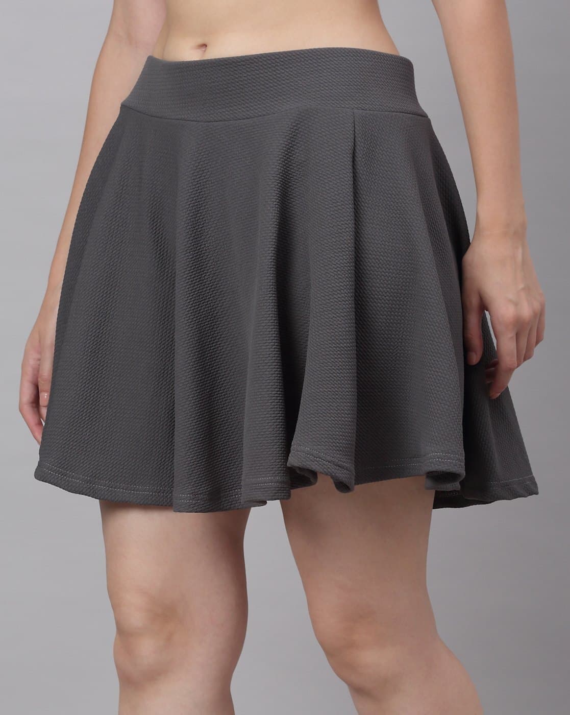 andmary Dida pleats flare skirt gray S ANDMARY】Dida pleats flare