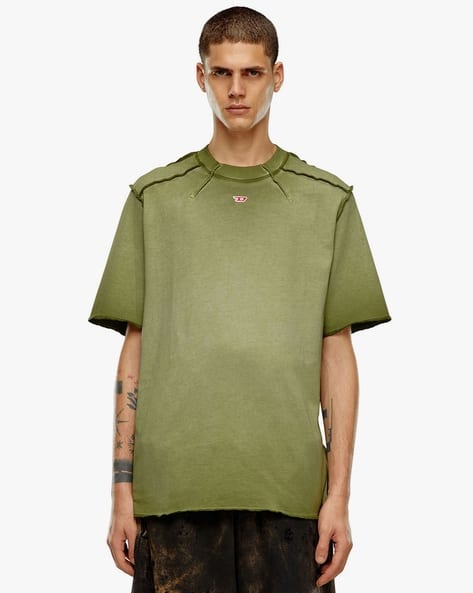 DIESEL T-ERIE-N Ｔシャツ Buy DIESEL T-Erie-N T-Shirt | Green Color Men | AJIO LUXE