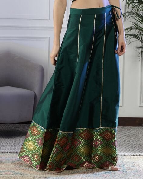 Summer Plain Green Color Cotton Women Long Skirt at Best Price in Faridabad  | Shahi Exports Private Limited