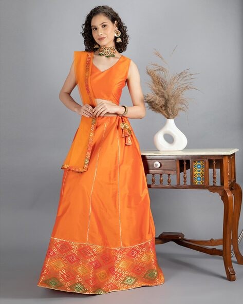 Buy Orange Skirts for Women by NEUDIS Online | Ajio.com