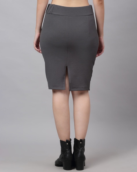 Grey pencil discount skirt with pockets