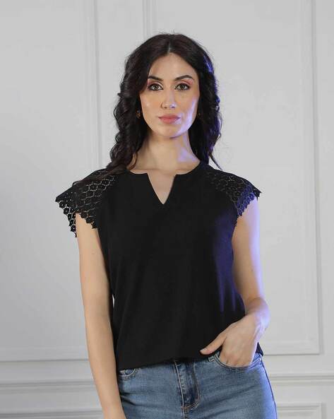 Buy Black Tops for Women by LE BOURGEOIS Online