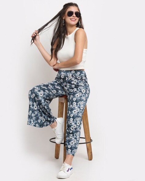 Pack of 2 Printed Flared Palazzo Pants