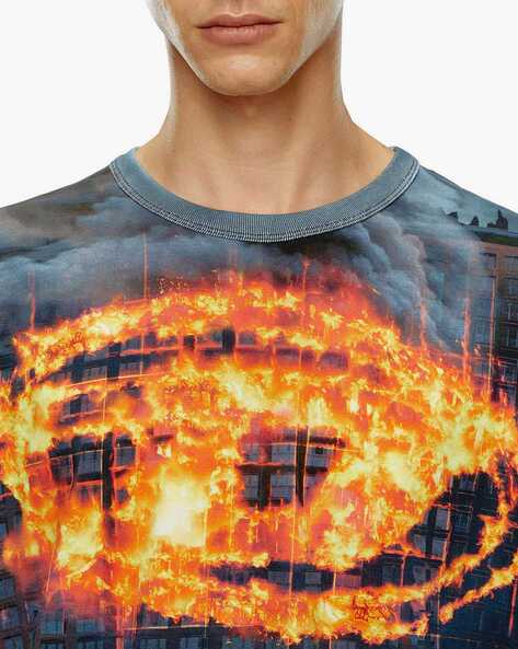 Buy DIESEL T-Boxt-P2 T-Shirt | Blue Color Men | AJIO LUXE