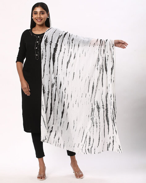 Women Tie & Dyed Cotton Dupatta Price in India