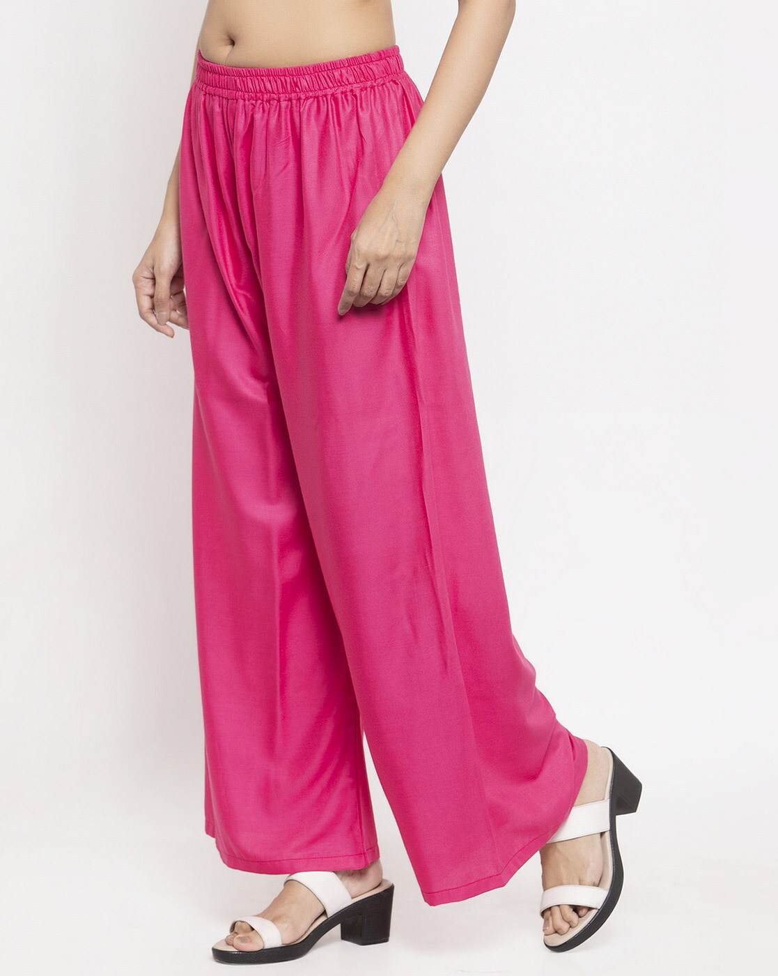 Buy NEUDIS Wide Leg Flared Sarara Palazzo For Women & Girls - Baby Pink for  Women Online in India