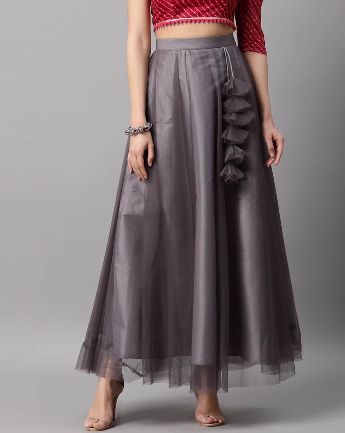 Buy Grey Skirts for Women by NEUDIS Online | Ajio.com
