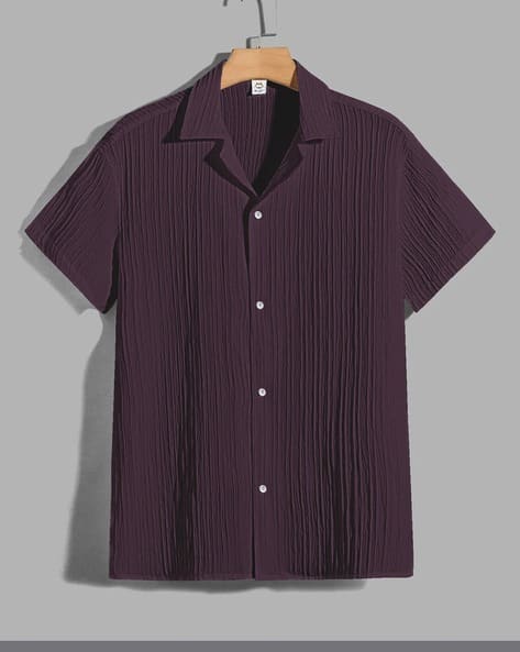 meltthelady　loose shirt Buy Rust Embroidered Plain Loose Fit Casual Shirt Online at Muftijeans