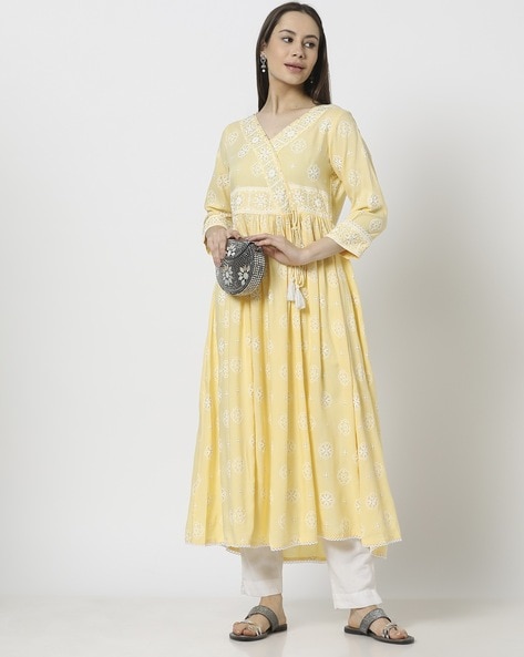 Yellow Kurtas for Women by AVAASA MIX N' MATCH Online | Ajio.com