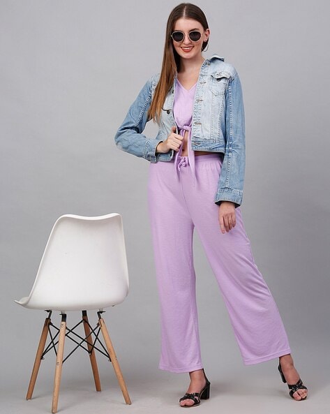 Buy Purple Trousers & Pants for Women by NEUDIS Online