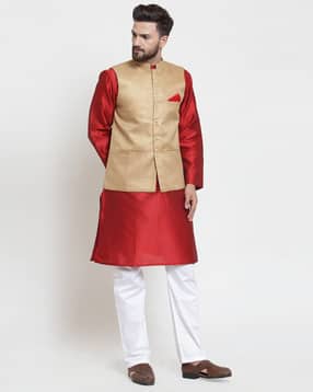 Nehru Jacket with Welt Pockets-image-20