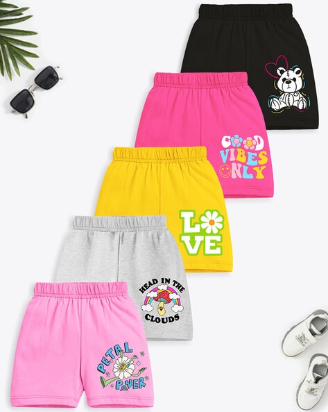 Buy Multicoloured Shorts 3 4ths for Girls by Trampoline Online Ajio