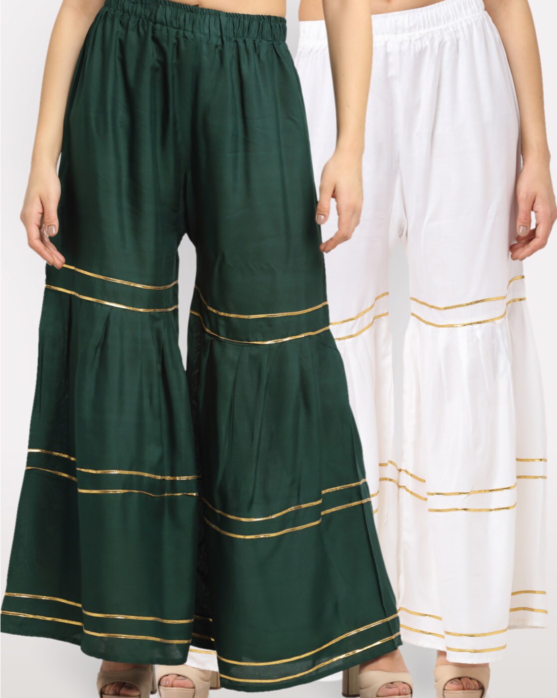 Buy NEUDIS Wide Leg Flared Sarara Palazzo For Women & Girls - Baby Pink for  Women Online in India