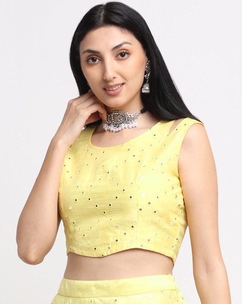 Yellow hotsell embellished top