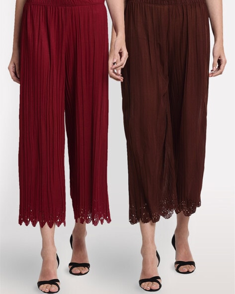 Solid Wide Palazzo Pants (Black) – Palazzo Couture Online