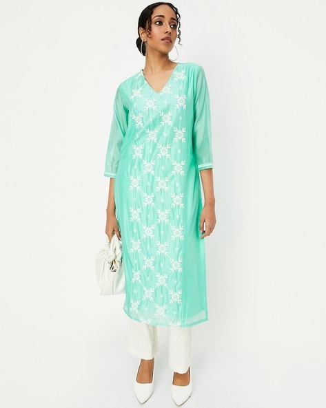 Blue Kurtas for Women by MAX Online | Ajio.com